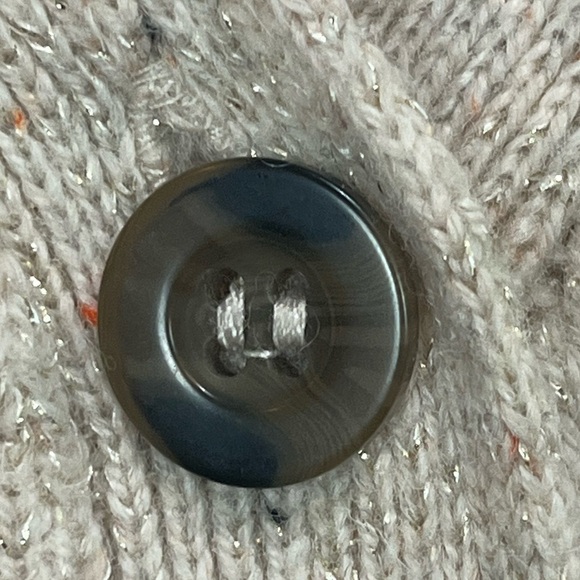 Cavalini Women's Button Cardigan Sweater xs Pockets Metallic Thread Shimmer - Picture 10 of 16